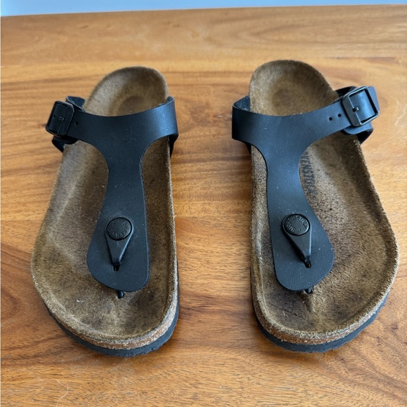 Kids black Gizeh Birkenstocks - Picture 1 of 3